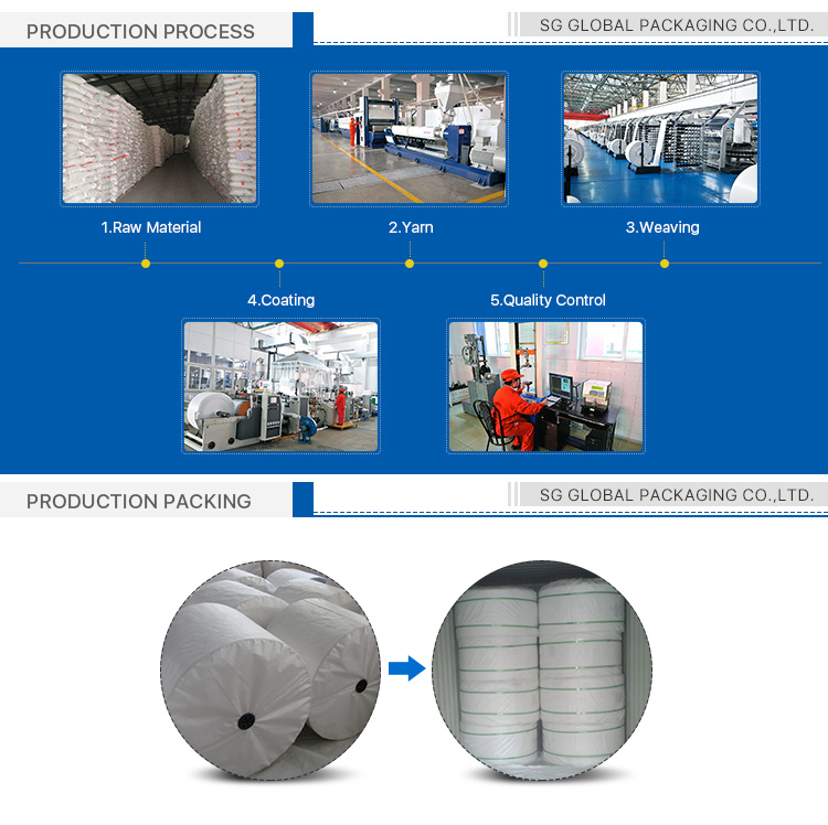 White Laminated Geotextile Polypropylene PP Woven Fabric