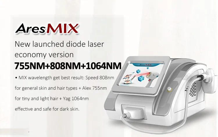 CE 755 808 1064 Diode Laser Hair Removal Machine / 808nm Diode Laser Machine for Hair Removal