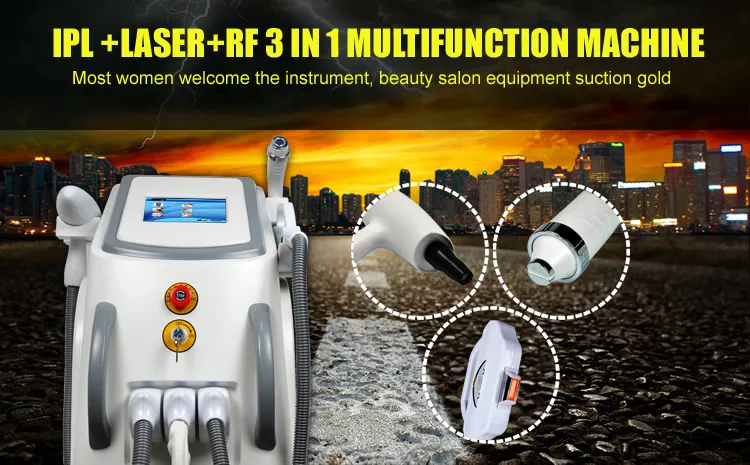 Multifunction IPL Shr Hair Removal Black Doll ND YAG Laser Machine 3 in 1