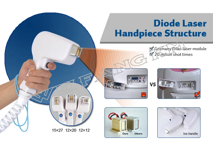 Professional Alexandrite Laser 755nm Hair Removal Equipment / 808nm Diode Laser Machine / Laser Diode 808 Hair Removal