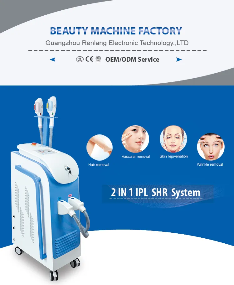 Magneto-Optical IPL System Dual Shr Handle Hair Removal Machine