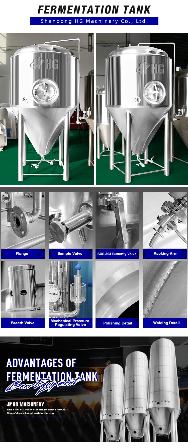 3000L Conical Fermenter / Fermentation Tank / Fermenting Equipment