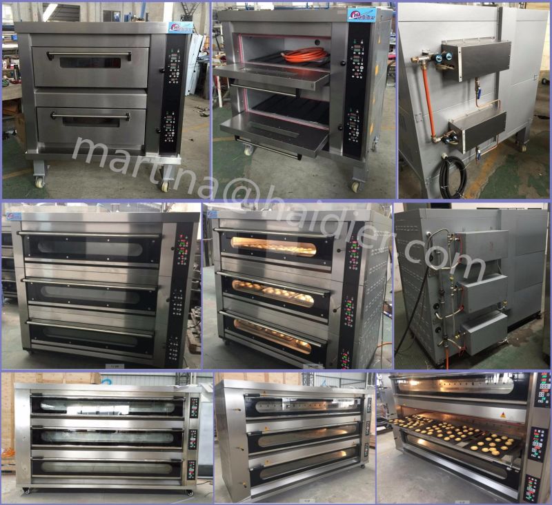 Industrial Commerical 3 Deck 12 Trays Electric Deck Oven for Bread