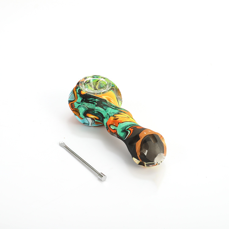 Multicolor Silicone Water Pipe Hookah Silicone Smoking Pipe with Glass Pot New Arrival Water Pipes