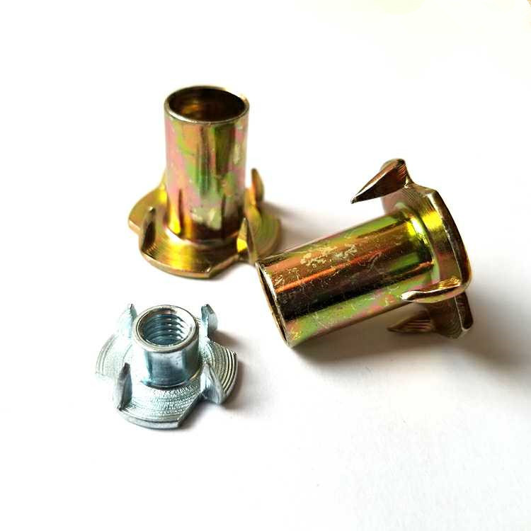 Stainless Steel/Carbon Steel 4 Claws Nut with 4 Sprongs Nut, Tee Nut