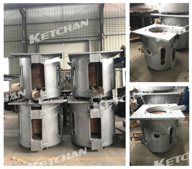 Induction Heating Furnace with Aluminum Shell for Metal Casting