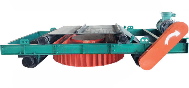 Magnetic Material Removed Automatic Self-Cleaning Overbelt Electromagnetic Separator