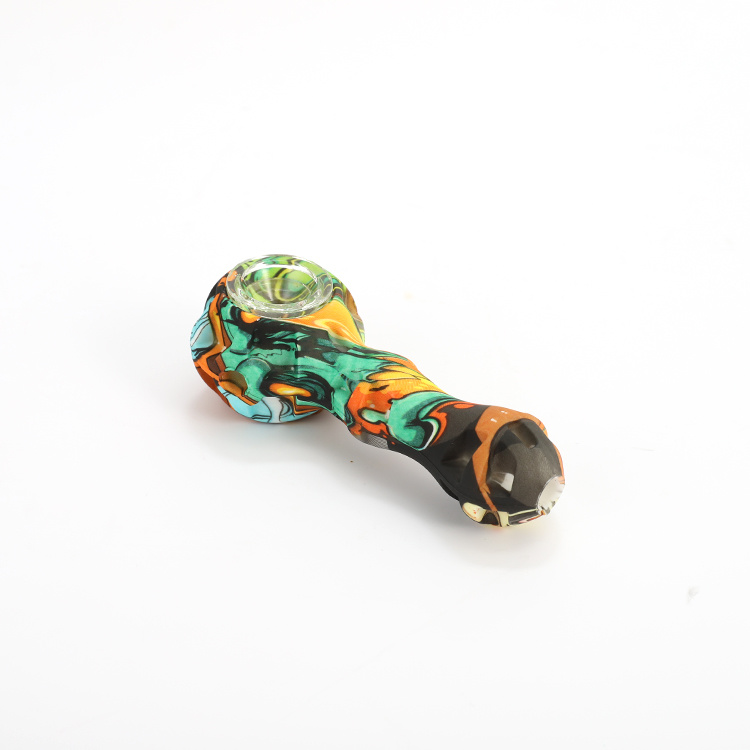 Multicolor Silicone Water Pipe Hookah Silicone Smoking Pipe with Glass Pot New Arrival Water Pipes