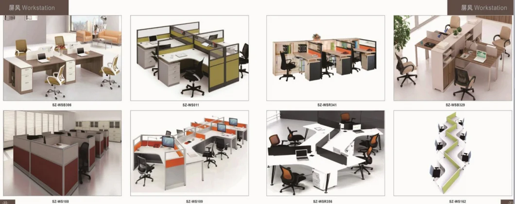 Modern Office Cabin Partition Design 4 Pax Office Workstation (SZ-WS528)