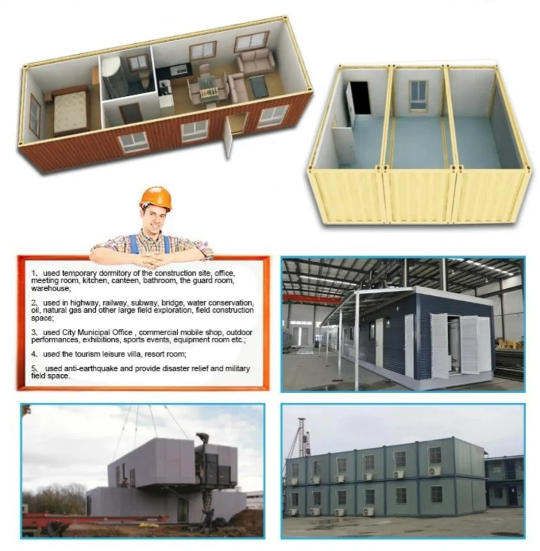 New Portable 20FT Modular House Foldable Flat Pack Fast Build Container House Cabin