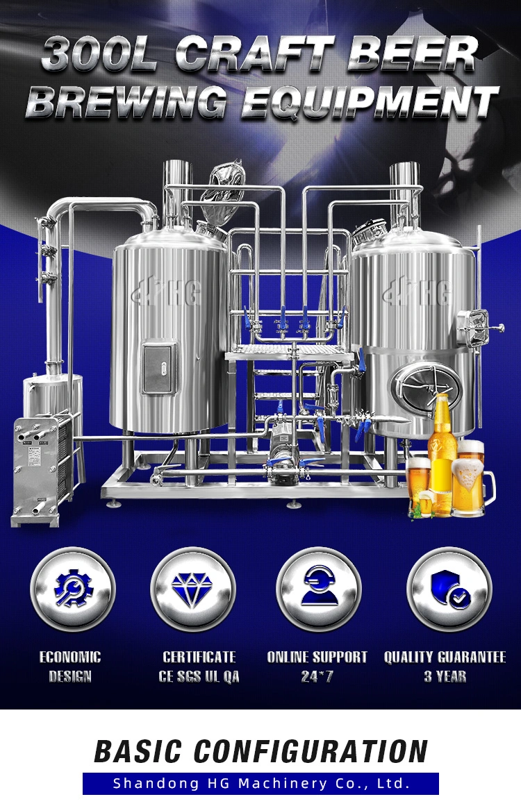 300L High Performance Beer Brewing Equipment Set for Home/Catering Services
