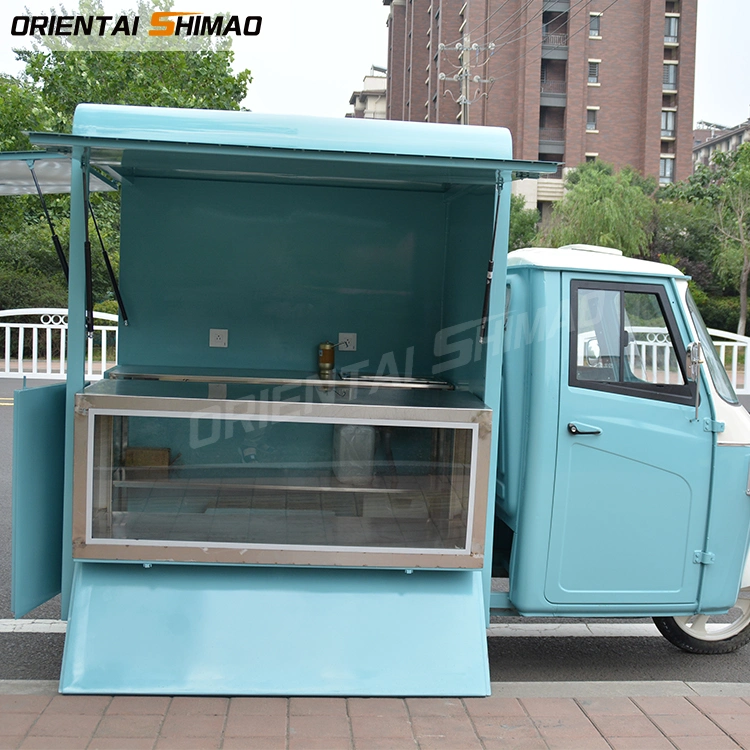 Three Wheels Street Fried Cooking Mobile Fast Food Cart