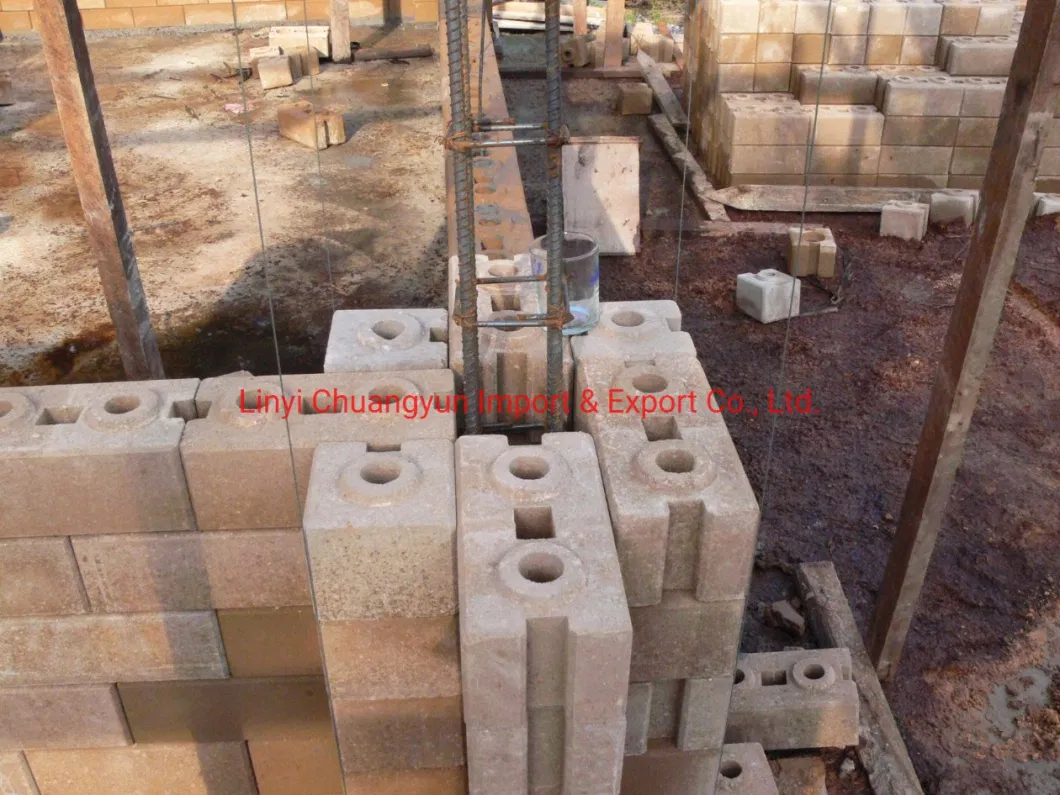 Cy4-10 Interlocking Compressed Earth Stabilised Soil Block Machine for House and Water Tank Construction