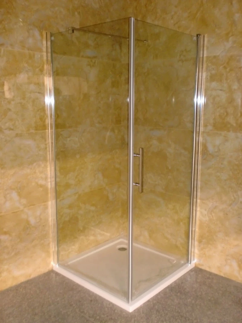 Bathroom European Chromed Aluminium Frame Shower Cabin Box 90X90