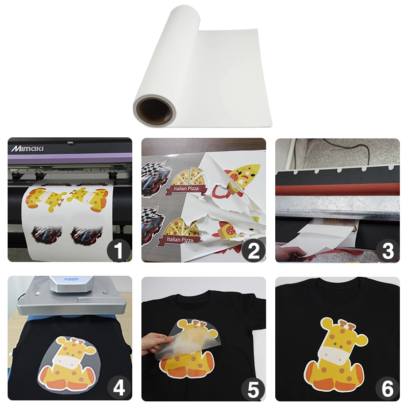 Wholesale Eco Solvent White Printable Heat Transfer Vinyl Printing Textile Paper Roll for Polyester Fabric