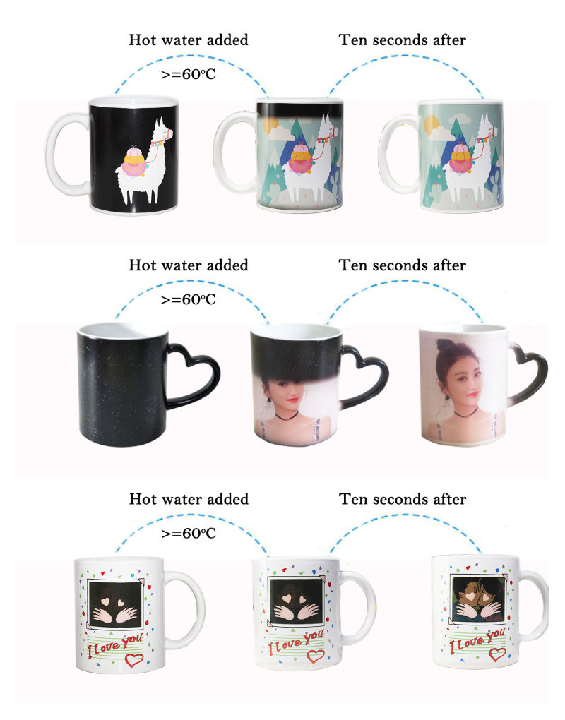 Personalized Printing Heat Changing Ceramic Coffee Mug