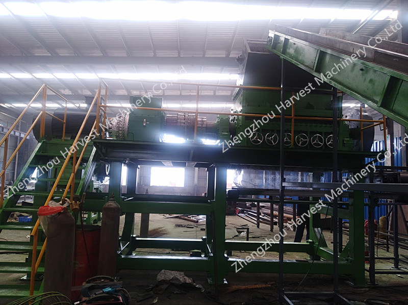 Tire Recycling Machine to Separate Nylon Fiber and Remove Steel