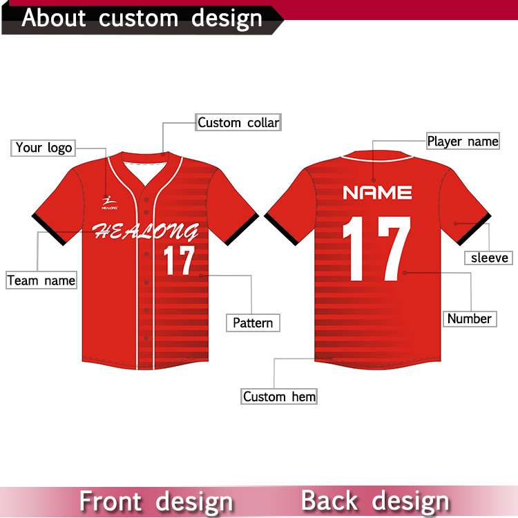 Custom Pattern Baseball Jersey Design Your Own Baseball Uniform Sets