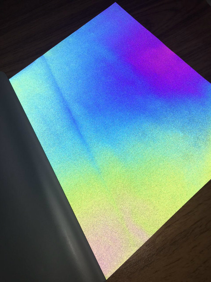 Pes Rainbow Reflective Heat Transfer Film Vinyl