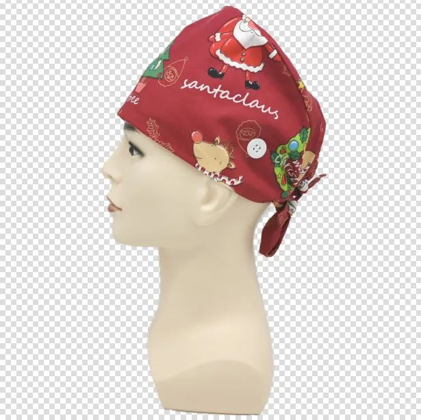 Ready to Ship Surgical Hats Cloth Print Bouffant Cap Fashion Chaep Nurse Hats
