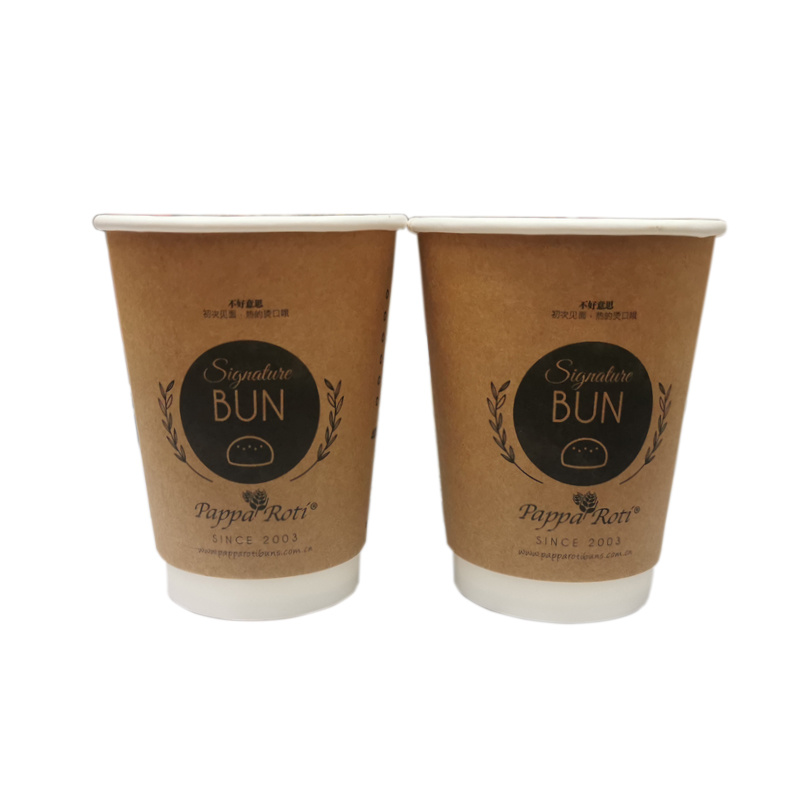 Disposable Double Layer Insulated Take Away Coffee to Go Double Wall Embossed Paper Cups