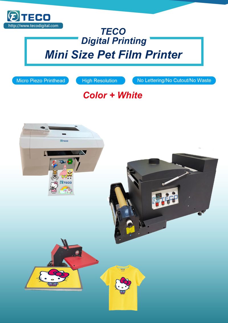 Direct to Film Pet Film Printer Heat Transfer Pet Film Dtf Printer
