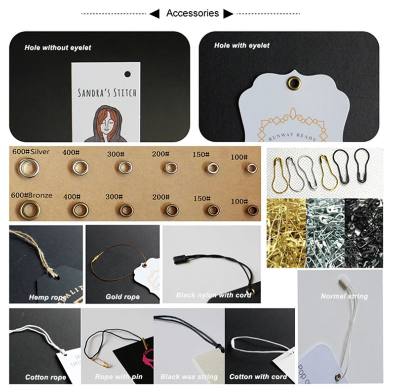 Hot Sale Golden Foil Hang Tag Paper Swing Tag for Apparel