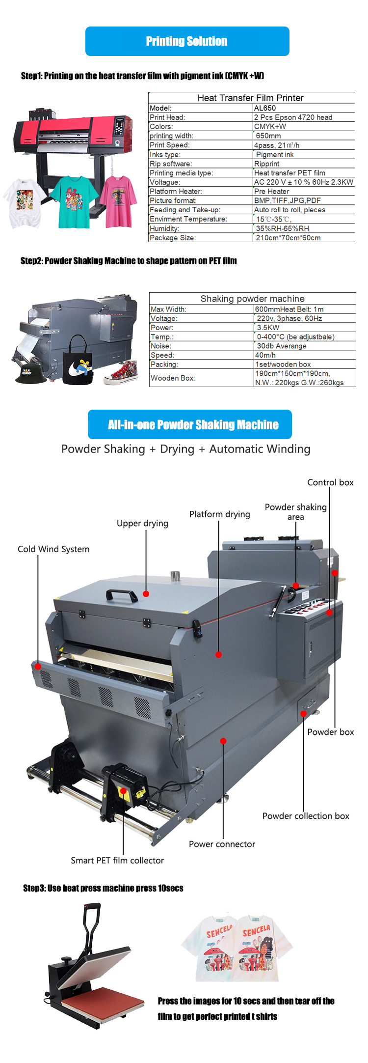 DTG Printer T Shirt Heat Press Printing Machine