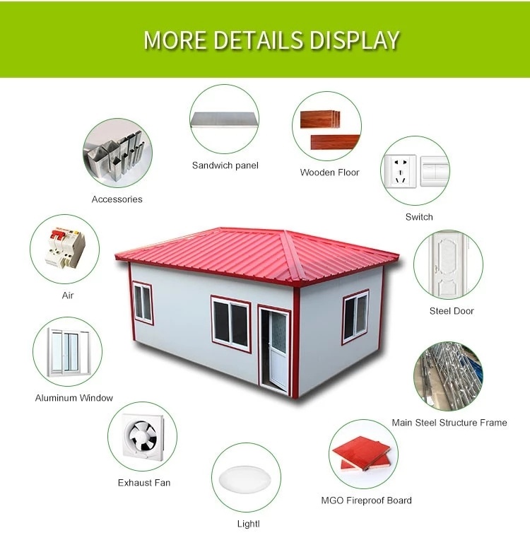 Sufficient Supplies Free Design Light Steel Frame Precabricated House Prefabricated Modular Homes