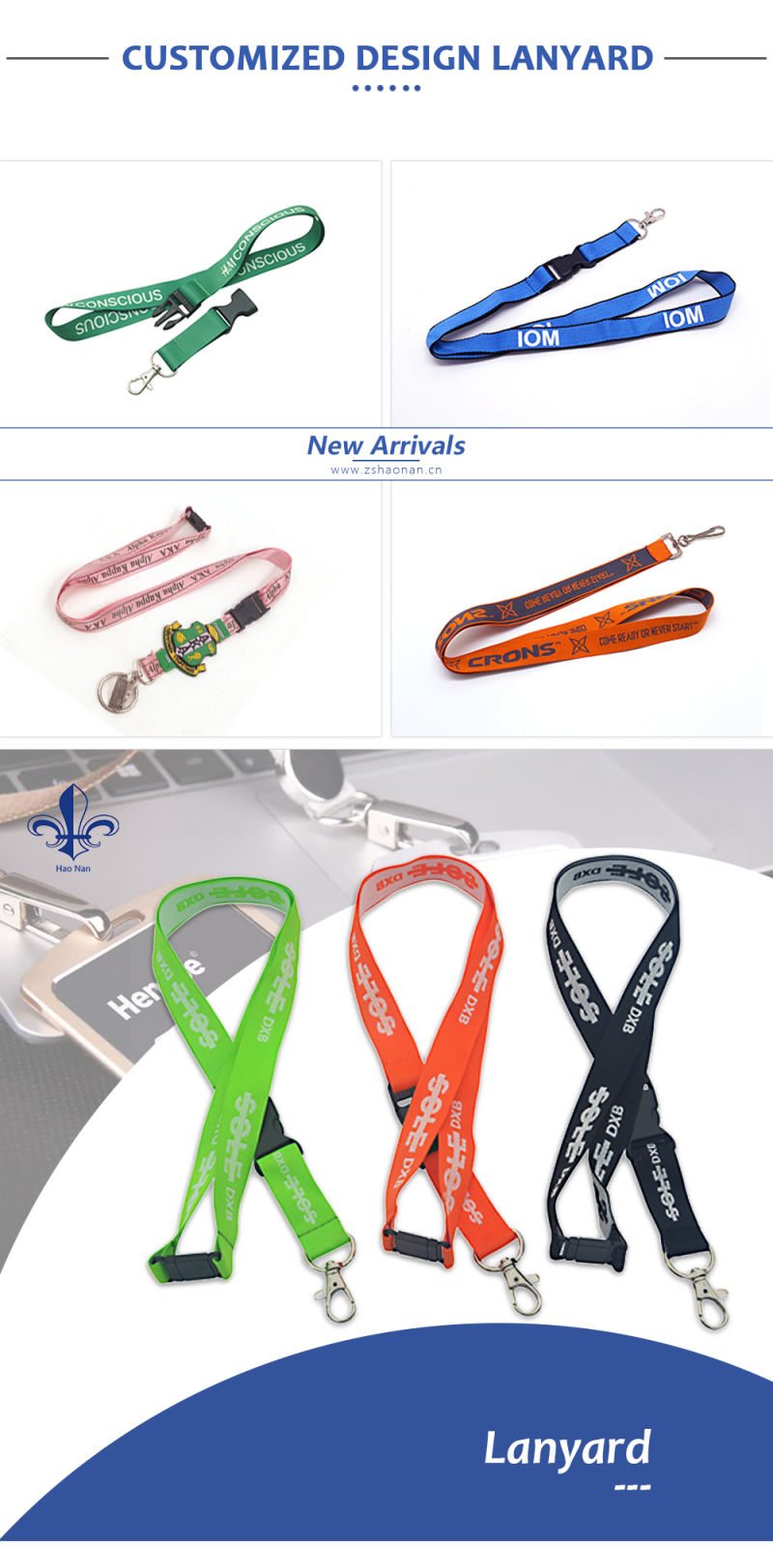 Customized Polyester Lanyards with Heat Transfer Printing