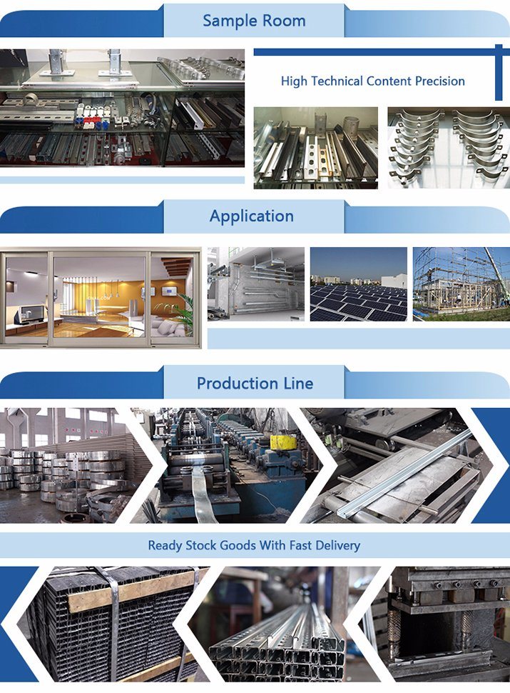 Customized Powerful Metal Unistrut System Galvanized Steel C Channel