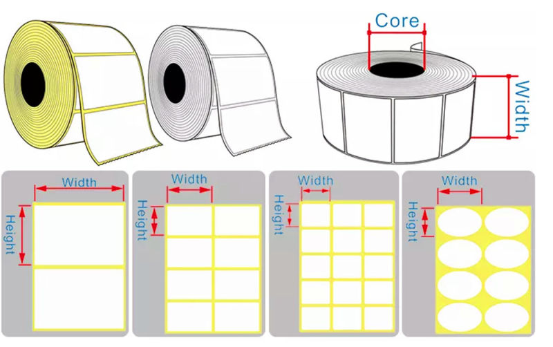 Factory Price Hot Custom Self Adhesive Printed Direct Thermal Transfer Label