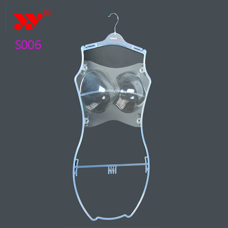 Full Body Swimsuit Plastic Hanger with Clear Breast for Display