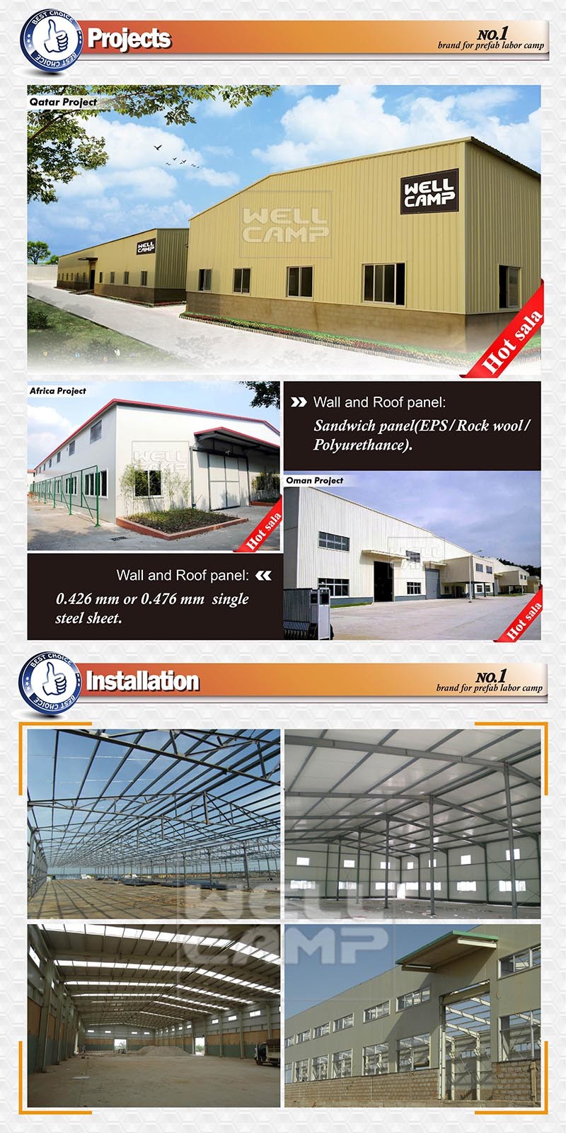 Customized Designed H Section Steel Structure for Warehouse