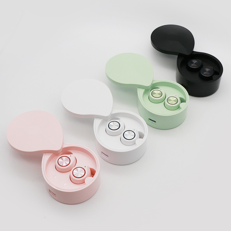 Colorful Mini Bluetooth Earphone Headphone Bass Soung Earphone with Charging Case Earphone 3D Surround Sound