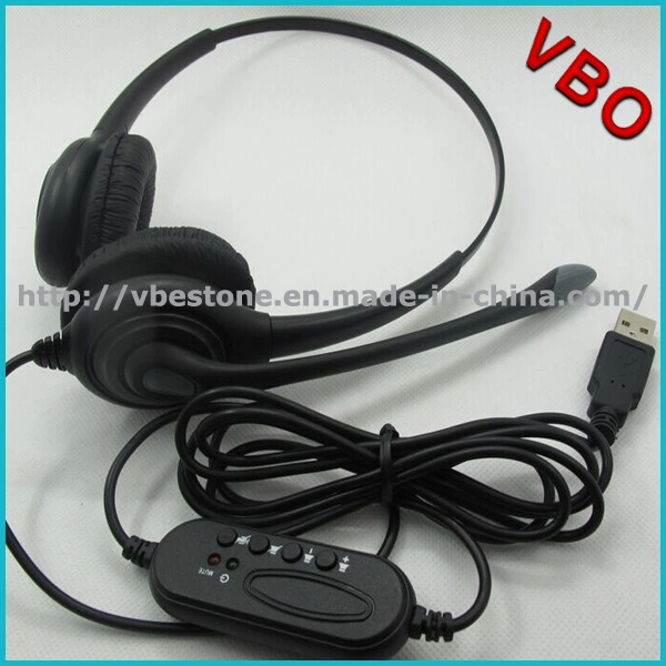 Top Selling Binaural USB Call Center Headset for PC