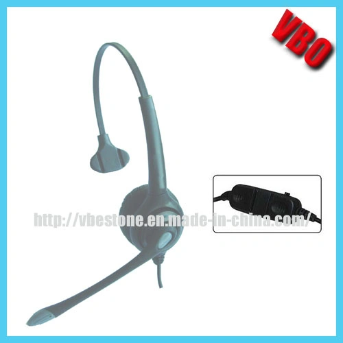 Call Center Telephone Headphone with USB Plug & Noise Canceling Microphone