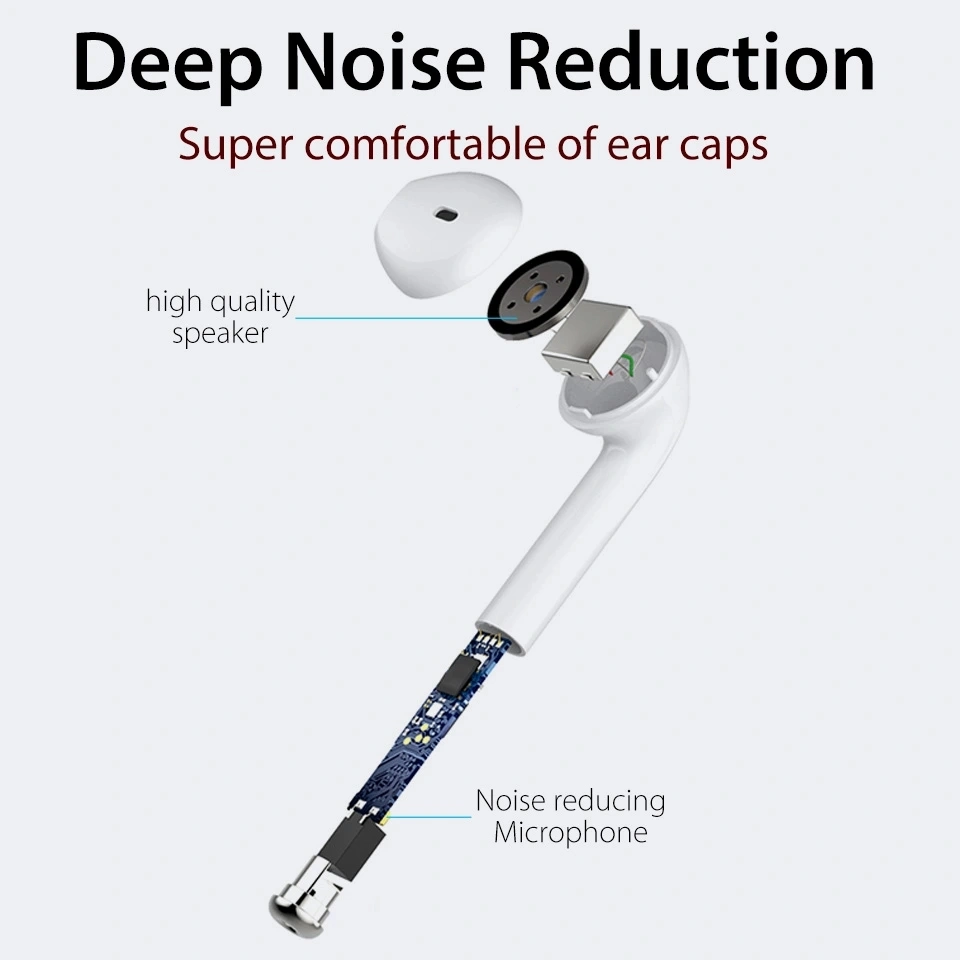 Small Wireless Headset 5.0 Waterproof Stereo Headset Bluetooth Portable Bluetooth Headset with Charging Case Headset