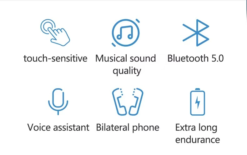 Best Gaming Tws Wireless Bluetooth 5.0 Earbuds Headset Earphone Headphones with Mic