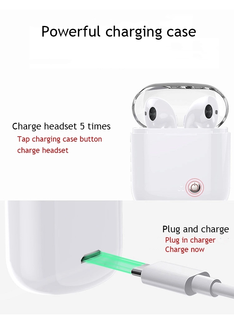 Headphones I7s Plus Earbuds, Wireless Headphones Sport Stereo Earphones