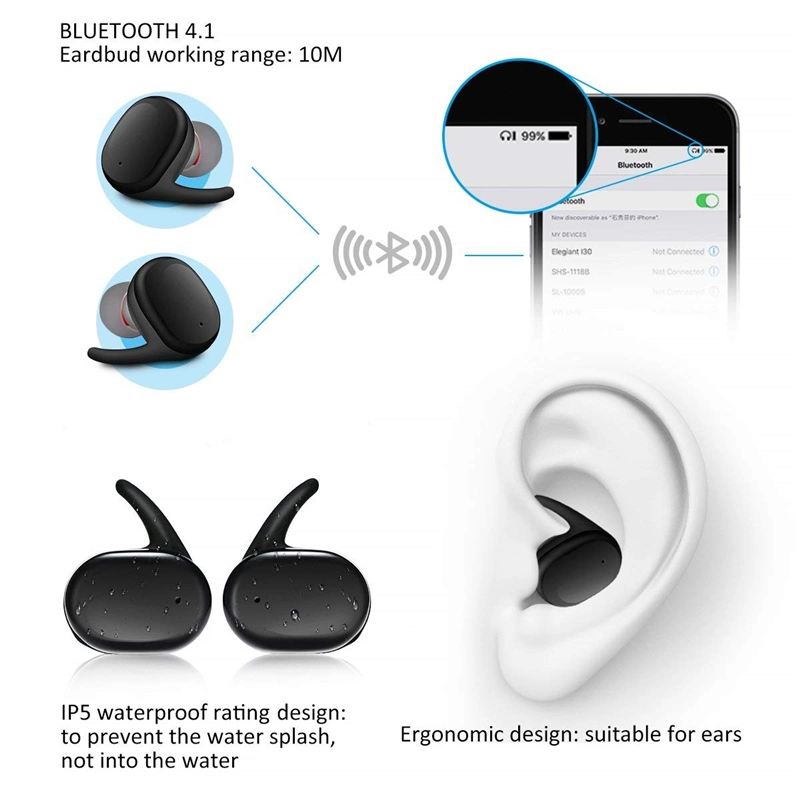 Compact Invisible Bluetooth Headset Fashion Bluetooth Headset Sports Headset