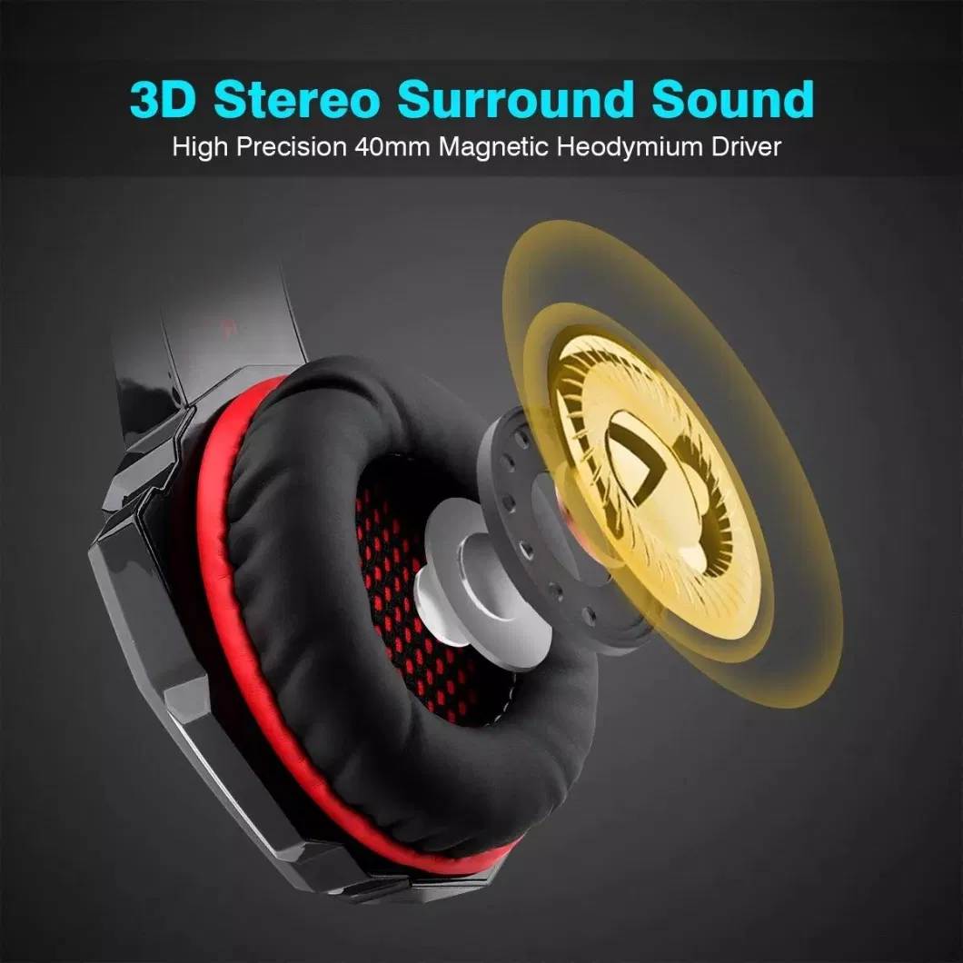 2020 Stereo Surrounded Over Ear Rotatable Microphone Computer Game Headset