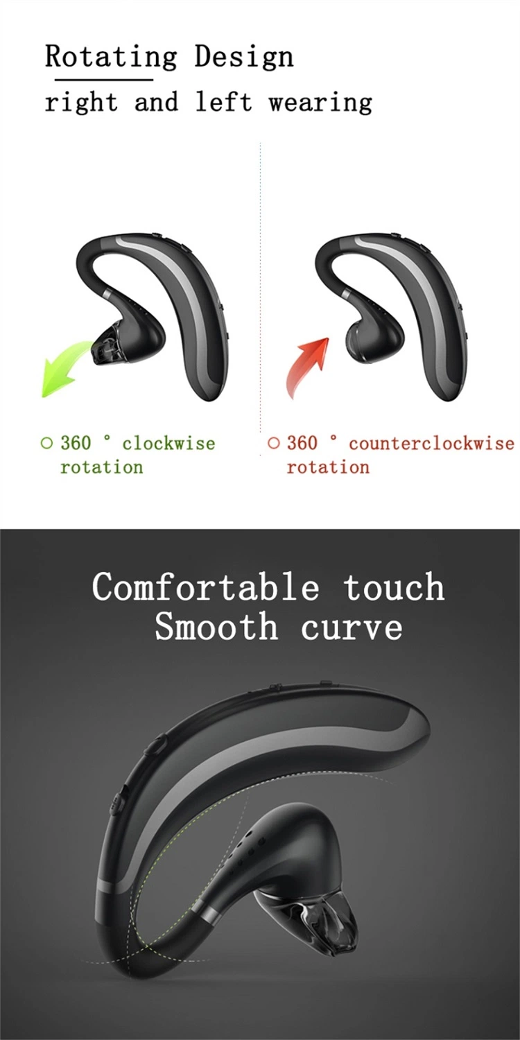 S108 Single Wireless Business Headset Noise Reduction Earhook Sport Earphone