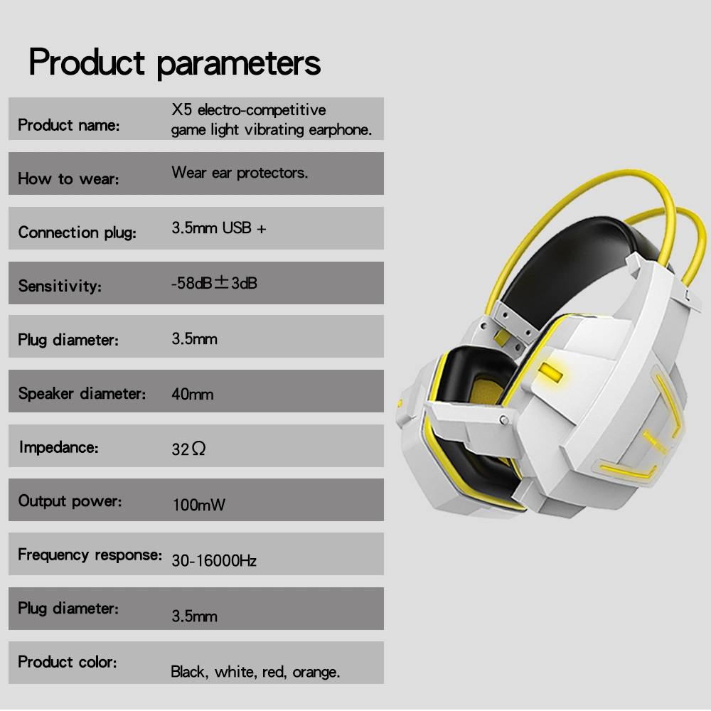 High Quality Headset Gaming Custom Logo 3.5mm USB Wired PS4 Headphones Stereo PC Gaming Headset with Mic