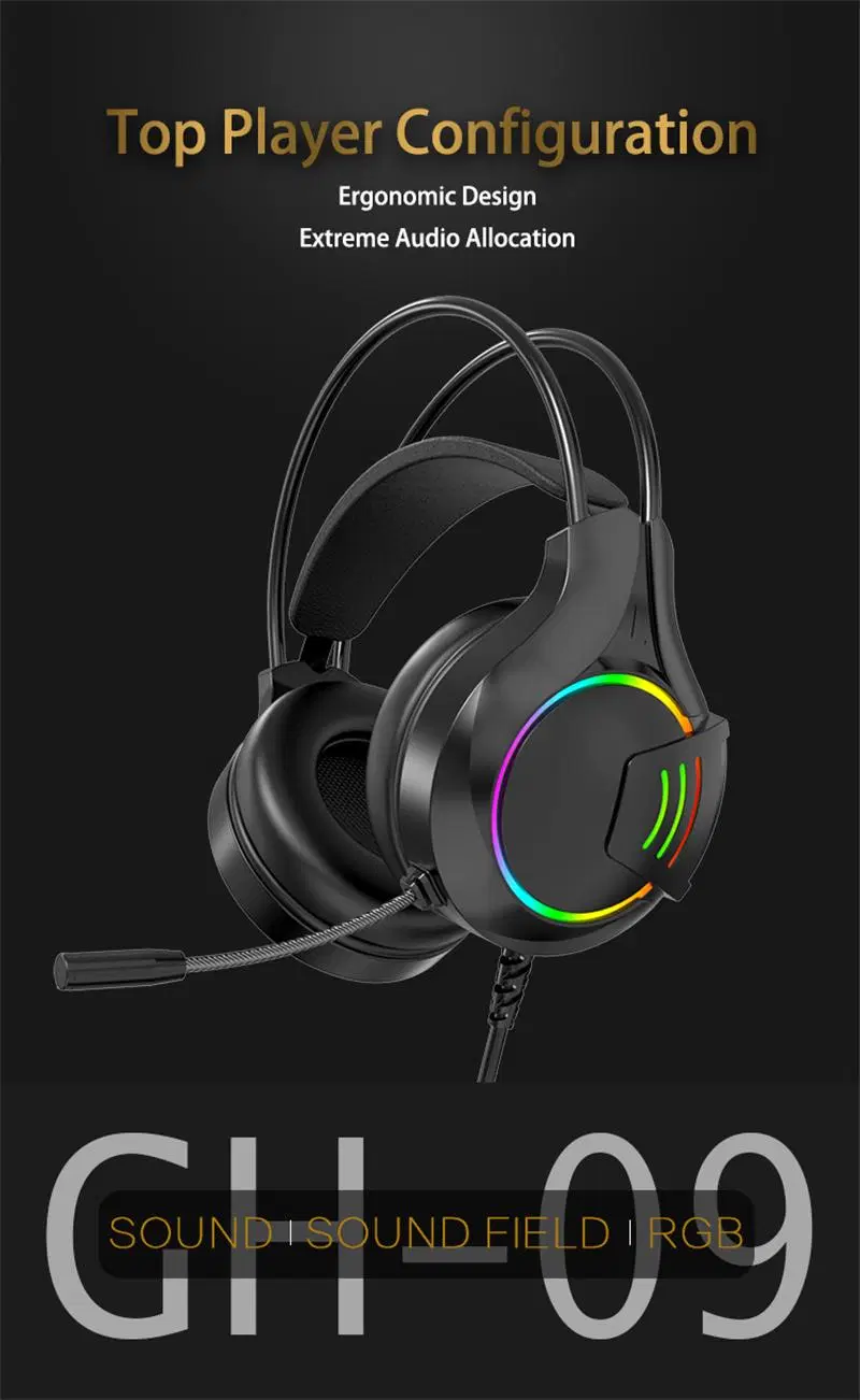 Three Colors Gamer Headset Gaming Headset with Mic