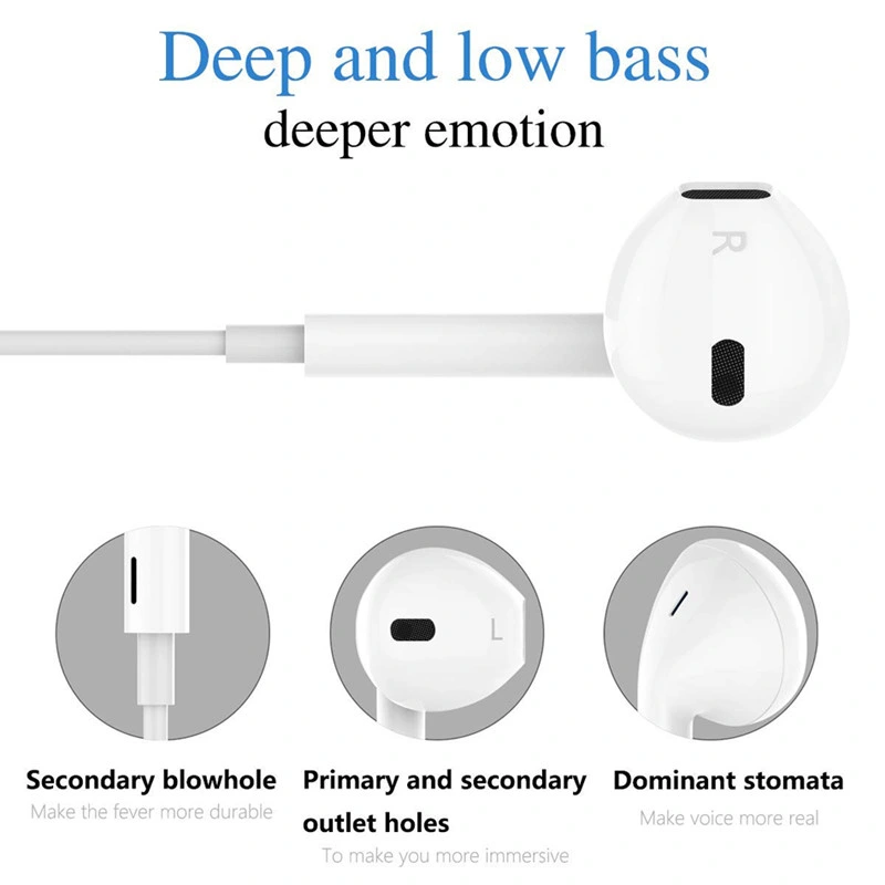 Free Sample Wired in Ear Earphone Noise Cancelling with Mic Earbuds Bluetooth Boat Headphone Lightning Headset