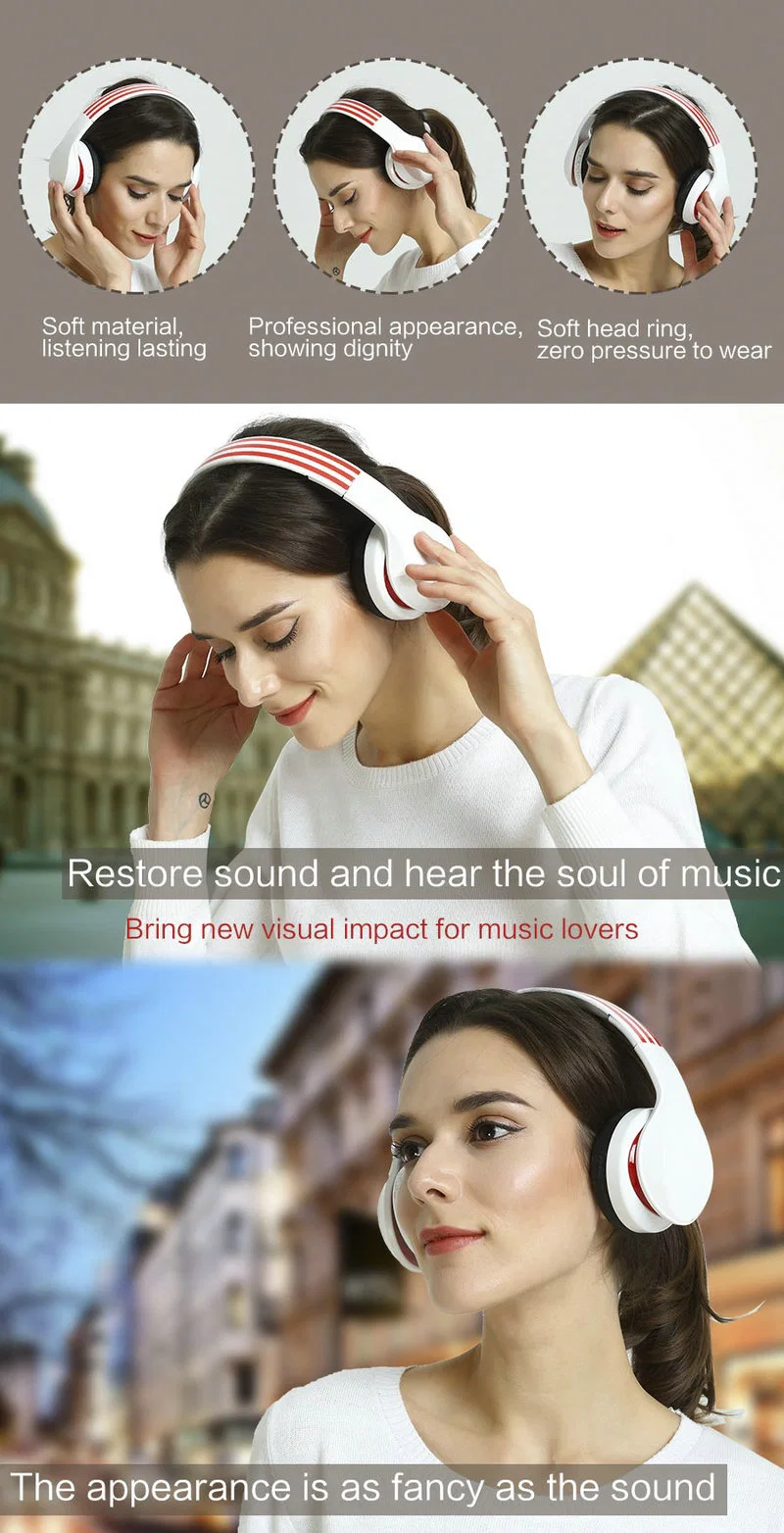 Fg-77 Hot Sale Noise Cancelling Headphone Foldable V5.0 Bluetooth Headset Sport Stereo with Microphone