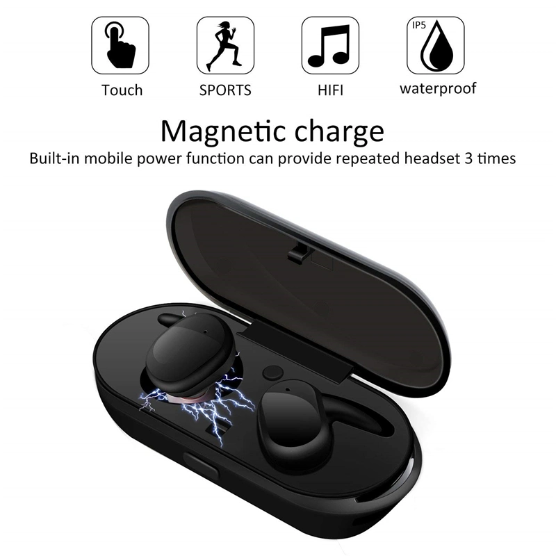 Wireless Bluetooth Headset Binaural in-Ear Headset for iPhone11 Xiaomi Huawei Mobile Phone Headset