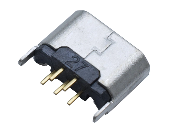 USB Connector 180 Degree Vertical Ab Edge Micro Female 5p Plug-in USB Connector