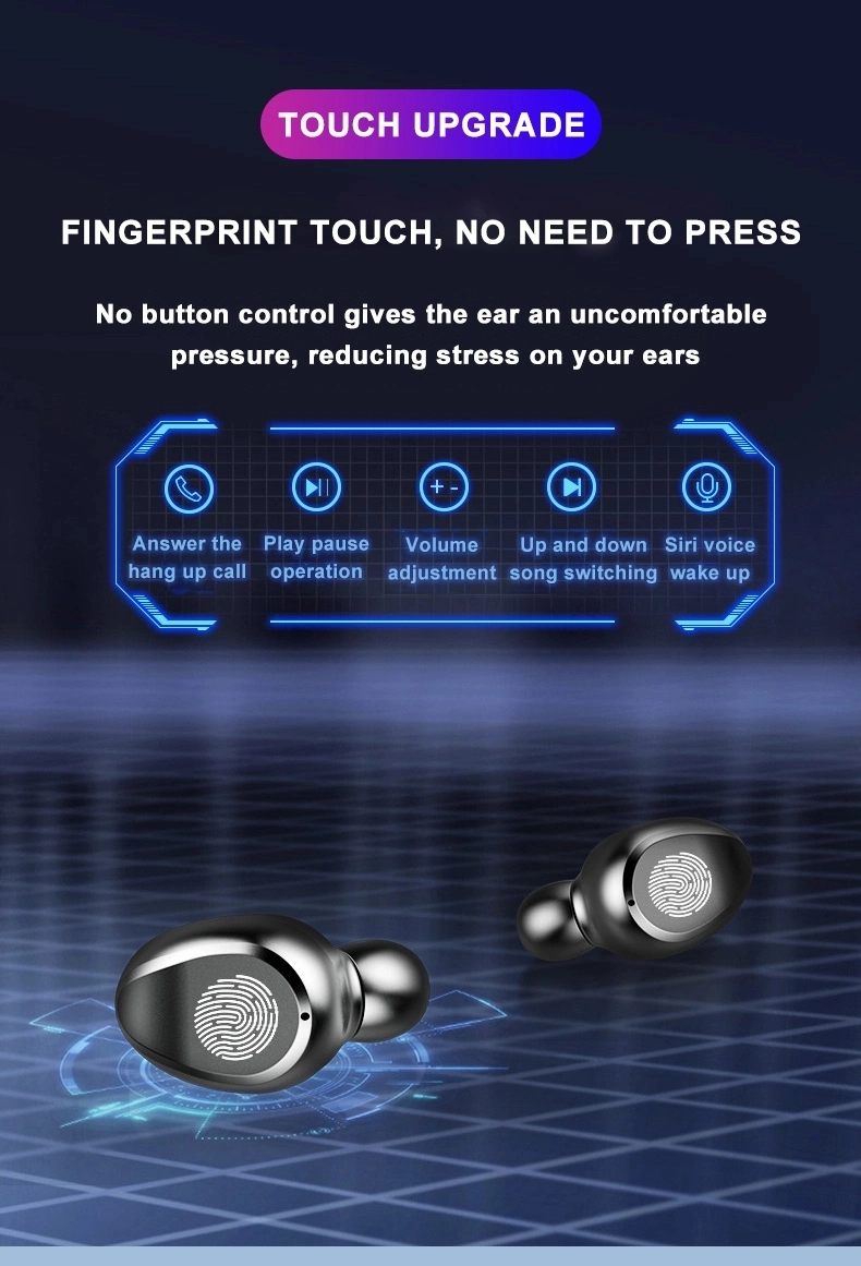 Earphonef9 Wireless Sport Bluetooth Headphone Waterproof HD Stereo Sweatproof Earbuds Noise Cancelling Headset